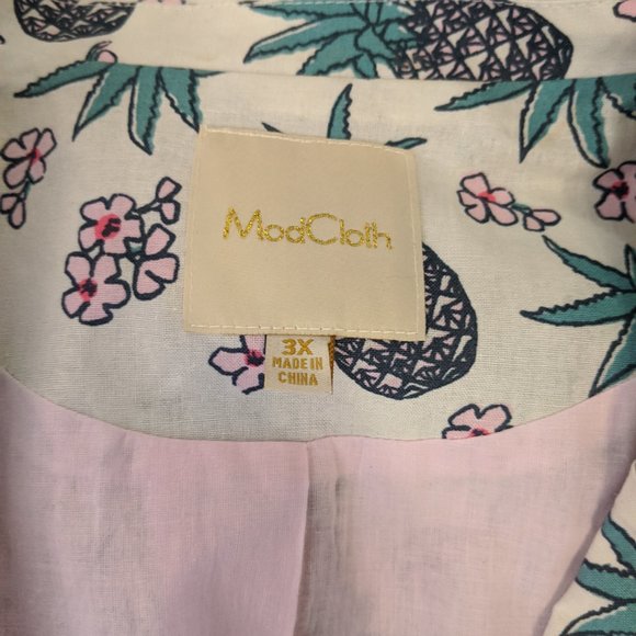 ModCloth Pineapple Print Cropped Blazer - Picture 3 of 6